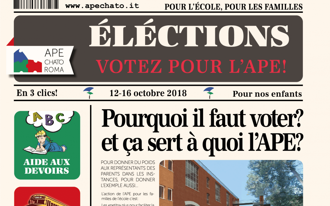 Elections des représentants des parents d&rsquo;élèves